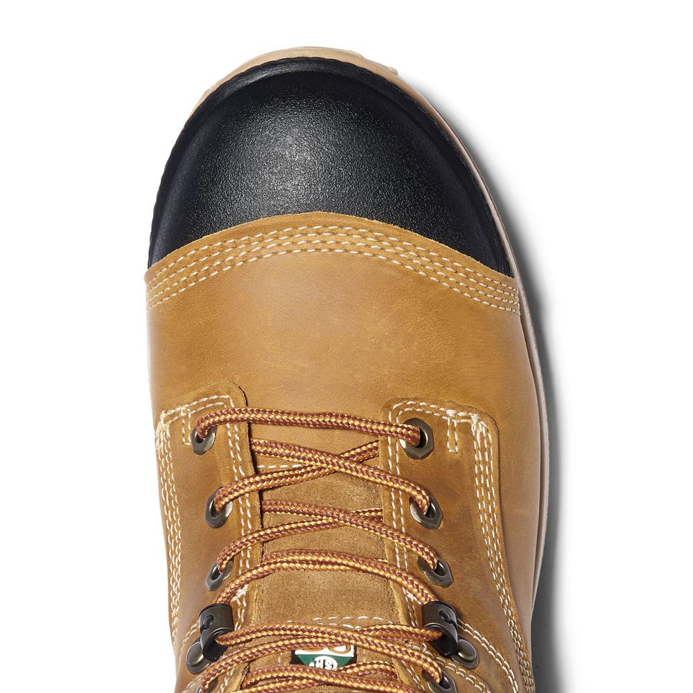 Botas de Trabajo Masculino - Timberland Pro® Endurance Hd 6\" Comp Toe - QYGKA3418 - Marrom/Pretas